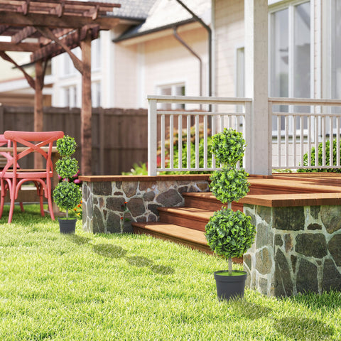 Rootz Artificial Plant Set - Faux Greenery - Decorative Potted Plants - Low Maintenance - 100cm x Ø20cm x 17cm