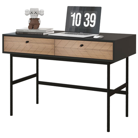 Rootz Compact Console Desk - Writing Table - Workstation - Ample Storage - 106L x 50W x 77H cm