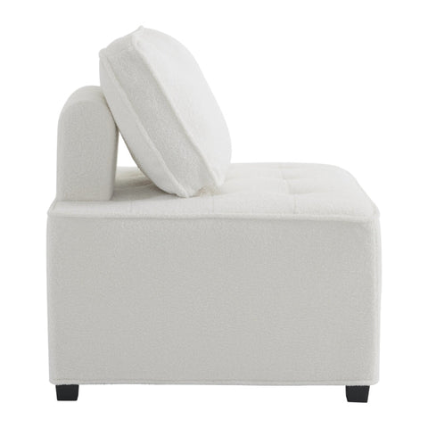 Rootz Modular Sofa - Modern Sectional Couch - Teddy Velvet - Maximum Comfort - 76cm x 73cm x 76cm - Holds 150kg