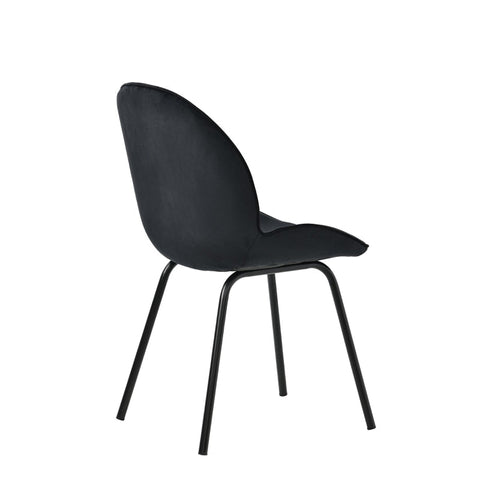 Rootz 2 Piece Set Dining Chairs - Velvet Chairs - Cushioned Seats - Ergonomic Comfort - 52L x 43W x 90H cm