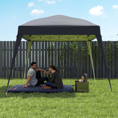 Rootz Pavilion Replacement Roof - Garden Tent Cover - Tarpaulin Canopy - UPF50+ Protection - 3x3m Base, 2.4x2.4m Top - Grey Oxford Fabric
