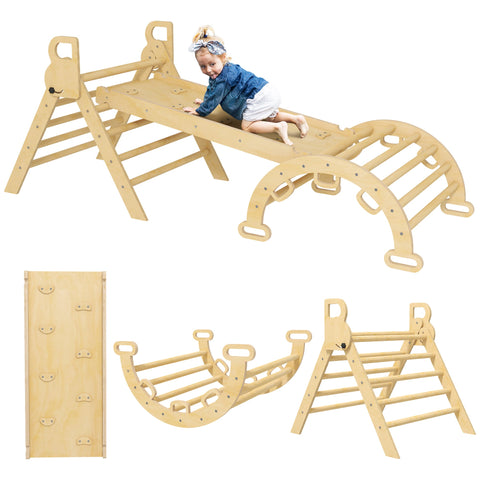Rootz 5 in 1 Climbing Triangle Set - Indoor Playset - Toddler Gym - Enhances Motor Skills - 185cm x 66cm x 71cm