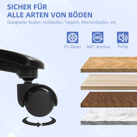 Rootz Large High Office Chair - Desk Armchair - Ergonomic Seating - 200kg Capacity - Grey - 68.5cm x 79cm x 117-125cm