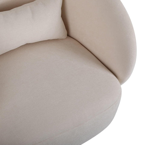 Rootz Modern Swivel Leisure Chair Set - Rotating Chair - Minimalist Design - High Density Cushion - 67cm x 61.4cm x 77.9cm