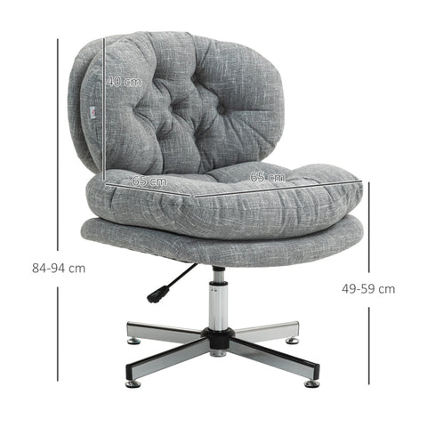 Rootz Ergonomic Office Chair - Desk Chair - Swivel Chair - Breathable Fabric - 65W x 65D x 84-94H cm