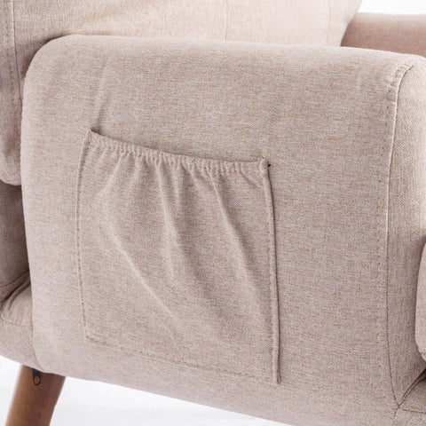 Rootz Lounge Chair with Footrest - Armchair - Recliner - 10-Way Adjustable Comfort - 65L x 60W x 96.5H cm