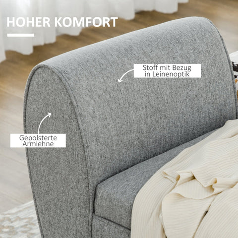 Rootz Upholstered Bed Bench with Storage - Bedroom Bench - Entryway Bench - Hidden Storage - Comfortable Fabric - 140cm x 49cm x 68cm