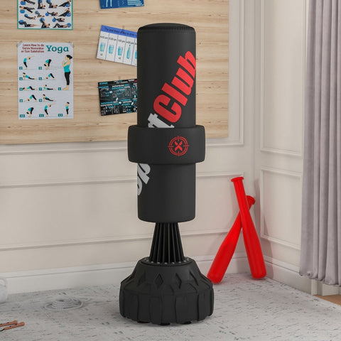 Rootz Free-Standing Punching Bag - Boxing Training - Workout Equipment - Stability Base - 57cm x 57cm x 175cm
