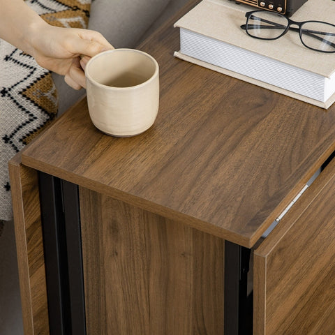 Rootz Mobile Folding Table - Space-Saving Dining Table - Versatile Foldable Table - Stylish Design - 130cm x 80cm x 74cm - Chipboard & Metal