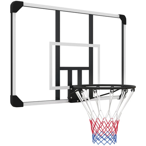 Rootz Basketball Hoop Set - Hoop Set - Basket Hoop - Shatterproof Back Panel - Adjustable Height - 113cm x 61cm x 73cm