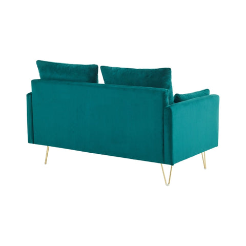 Rootz 2-Seater Velvet Sofa - Storage Couch - Lounge Sofa - Comfort & Elegant Design - 135cm x 71cm x 71cm