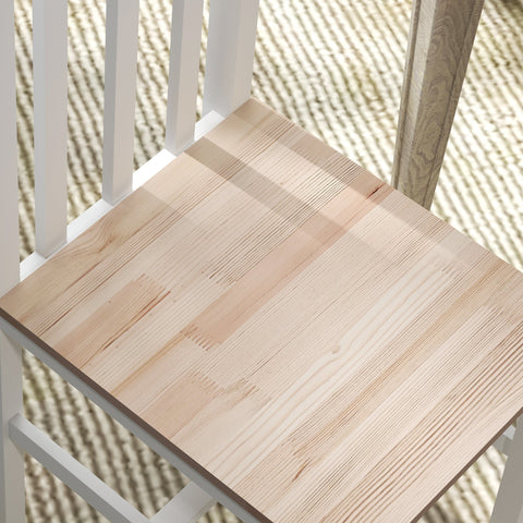 Rootz 4 Piece Set Kitchen Chairs - Dining Chair - Solid Wood Seats - Modern Design - Stability & Comfort - 47.5cm x 38.5cm x 99cm, Brown