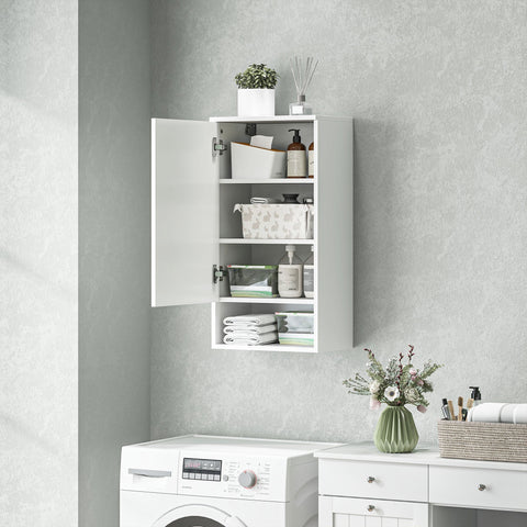 Rootz Wall-Mounted Bathroom Cabinet - Wall Cabinet - Adjustable Shelves - Maximize Storage - 40cm x 27cm x 77cm