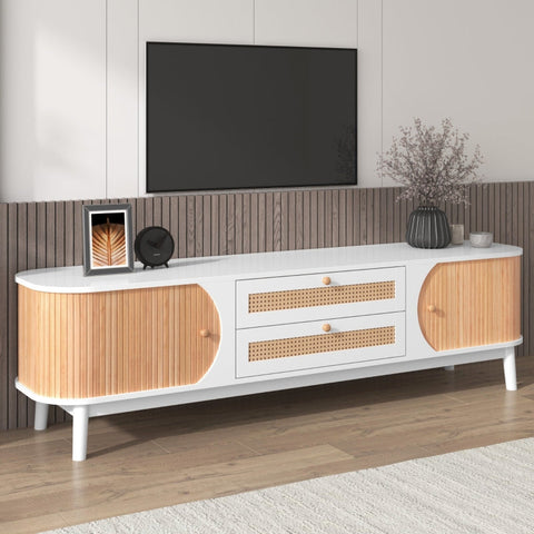 Rootz TV Cabinet - Entertainment Unit - Media Stand - Stylish Storage - 170L x 39.5W x 46H cm
