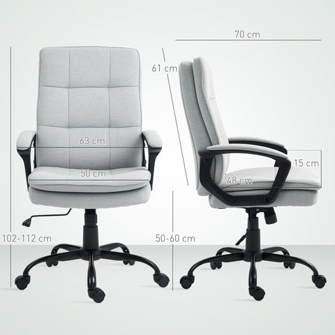 Rootz Office Chair - Desk Chair - Ergonomic Seating - Breathable Fabric - 63cm x 70cm x 102-112cm