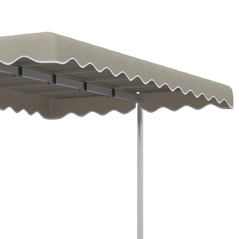 Rootz Standing Awning - 360° Swivel System - Extendable - Drawstring - Khaki - 402.5 x 227 x 220 cm