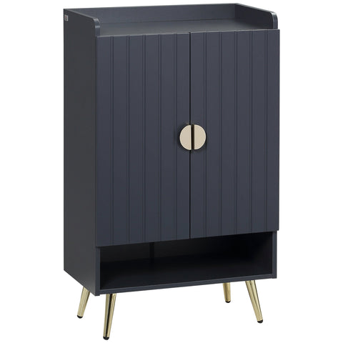 Rootz Shoe Cabinet 2 Doors - Shoe Rack - Storage Unit - Adjustable Shelves - Space-Saving - 60cm x 33cm x 100cm