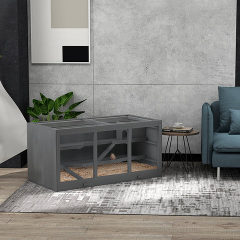 Rootz Dwarf Hamster Cage - Rodent Cage - Small Animal Box - Lockable & Easy Care - Grey - 115cm x 57cm x 55cm