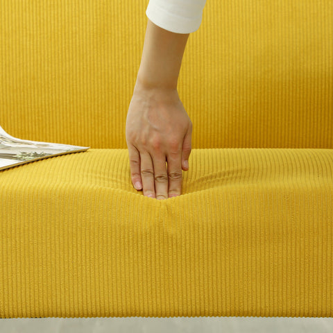 Rootz Two Seater Sofa - Loveseat - Couch - Thick Padding Comfort - 110cm x 62cm x 85cm - Corduroy Fabric - Solid Wooden Legs