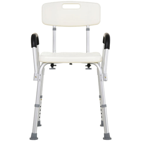 Rootz Shower Chair - Bath Stool - Shower Seat - Comfortable and Safe Sitting - Hygienic and Easy to Clean - Height Adjustable - 46.5cm x 54.2cm x 72.5-85cm