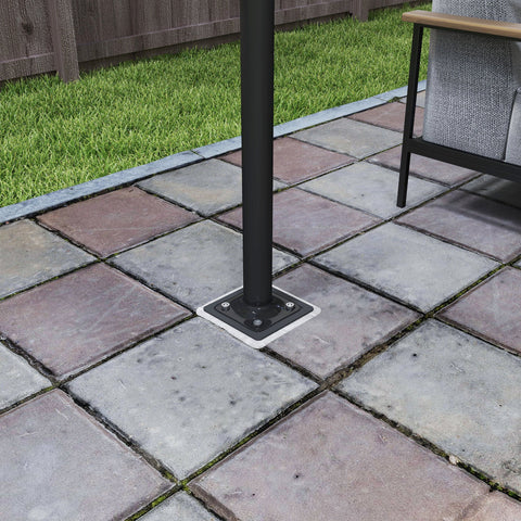 Rootz Umbrella Stand - Sun Umbrella Base - Floor Holder Parasols - Durable Metal Stability - 16.5 x 16.5 x 40 cm