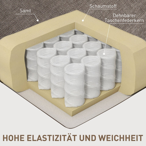 Rootz Recliner Chair - TV Armchair - Lounge Chair - Tilt up to 135° - Footrest - Swivel and Rocking - Linen Look Fabric - 88cm x 96cm x 108cm