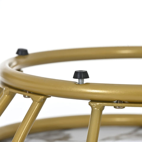 Rootz 2 Piece Coffee Table Set - Nesting Tables - Side Tables - Elegant & Durable - 70cm x 70cm x 45.5cm & 45cm x 45cm x 53.5cm