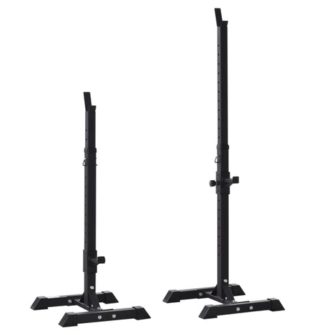 Rootz Dumbbell Stand Set - Barbell Shelf - Weight Rack - Resilient Steel - 52 x 48 x 160 cm - Adjustable Height & Rubber Foot Caps
