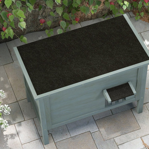 Rootz Outdoor Cat House - Katzenhaus - Weatherproof Katzenhütte - Cozy Insulation - 85cm x 50cm x 68.5cm Grey+Black