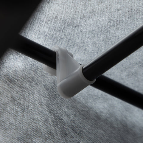 Rootz Fabric Wardrobe Cabinet - Storage Solution - Organizer - Dust Protection - 125cm x 43cm x 162.5cm