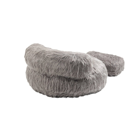 Rootz Bean Bag with Ottoman - Fluffy Chair - Cozy Seating - High Comfort - 108x103x58cm
