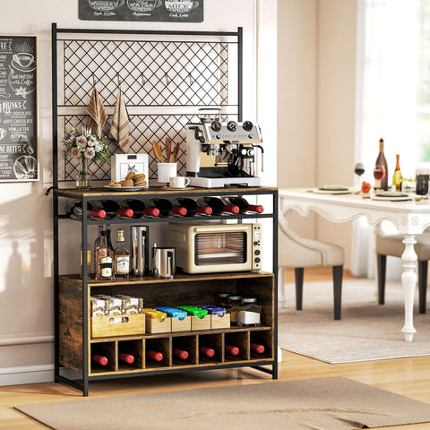 Rootz Kitchen Shelf - Storage Organizer - Metal Grid Panels - Expand Storage Space - 96.5cm x 38cm x 165cm