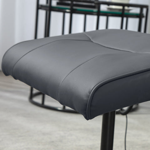 Rootz Massage Chair with Footstool - Ergonomic Recliner - Relaxation Chair - 10 Vibration Points - 76cm x 81cm x 105cm - Grey