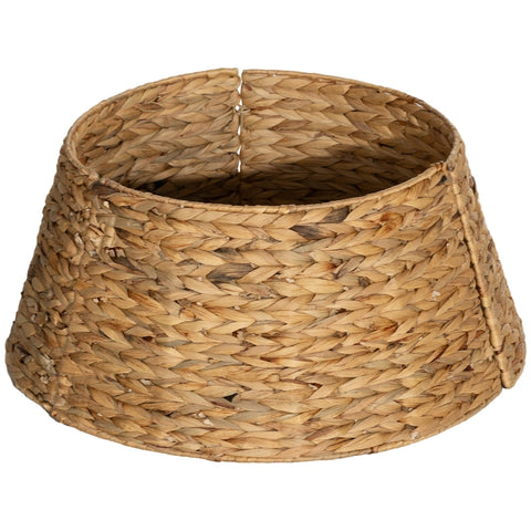 Rootz Christmas Tree Stand Cover - Tree Skirt - Handcrafted - Rustic Style - Water Hyacinth - Metal Reinforcement - Ø60cm x 28cm