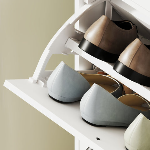 Rootz Shoe Cabinet - Footwear Organizer - Shoe Storage Unit - Space-Saving Design - 47cm x 26cm x 120cm