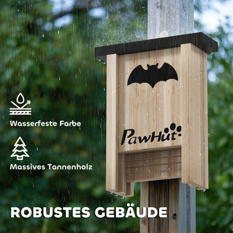 Rootz 3-Set Bat Box - Bat House - Bat Habitat - Waterproof Coating - 18cm x 6cm x 22.5cm