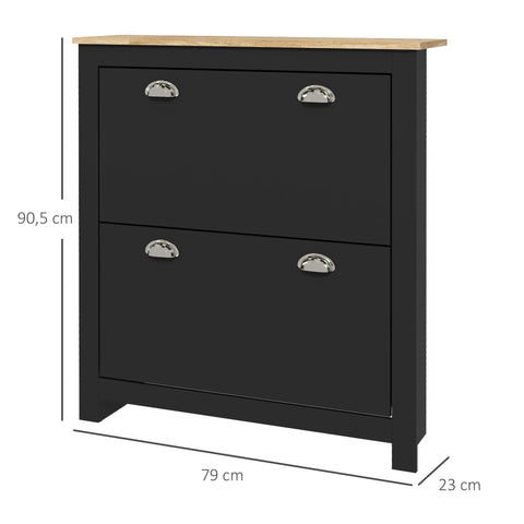 Rootz Shoe Cabinet - Shoe Rack - Entrance Organizer - Space-Saving Design - 79cm x 23cm x 90.5cm