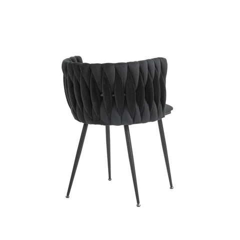 Rootz 2 Piece Modern Velvet Dining Chairs - Luxury Dining Room Seats - Elegant Velvet Chairs - Comfort & Style - 57cm x 50cm x 72cm