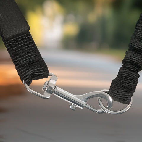 Rootz Bicycle Dog Leash - Elastic Rope - Tubular Steel - Shock-Reducing Design - 124cm Length - Keep Dogs Safe on Bike Rides