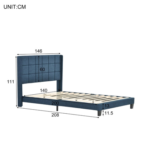 Rootz gBed - Spring Mattress Bed - Double Bed Set - Breathable Cover - User Weight 200kg - 146 x 208 x 111 cm