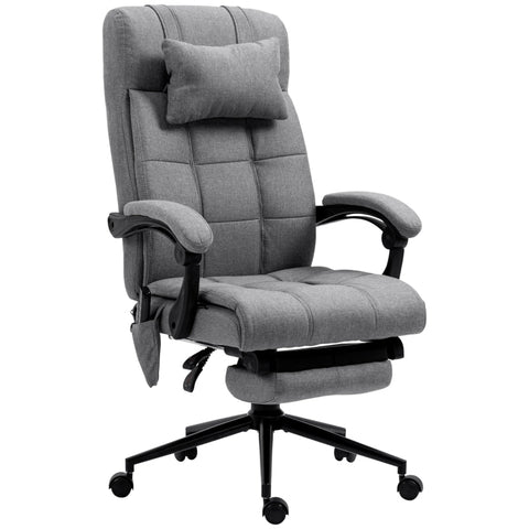 Rootz Massage Office Chair - Ergonomic Chair - 155° Reclining - Lumbar Heating - 66cm x 76cm x 112-120cm