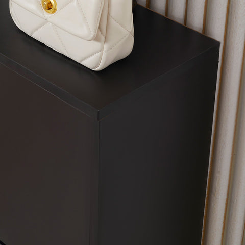 Rootz Shoe Cabinet - Shoe Rack - Footwear Storage - Modern Design - 60L x 24W x 80H cm - Black