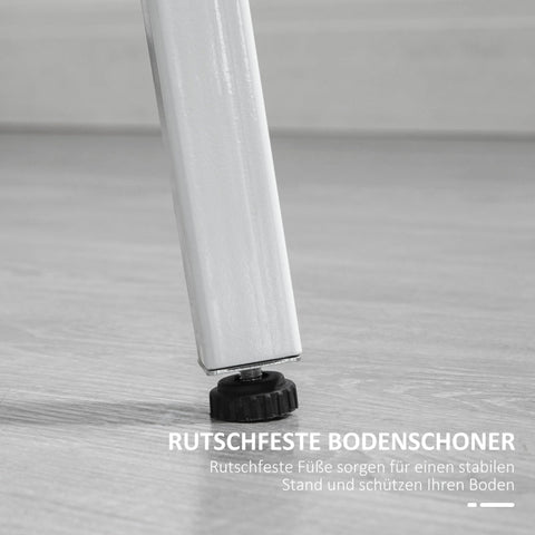 Rootz Dining Table - Round Kitchen Table - Modern Style - Wood Table Top - Sturdy Metal Legs - 80cm x 76cm - Natural Wood & White