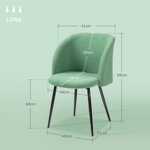 Rootz 2 Piece Set Dining Chairs - Velvet Chairs - Modern Seating - Comfort and Style - 55cm x 62cm x 80cm