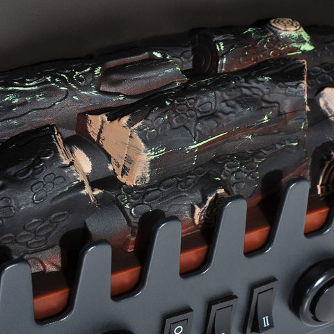 Rootz Electric Fireplace - Flame Effect Heater - Realistic Simulation - Smoke Free Comfort - 36cm x 25.5cm x 41.5cm