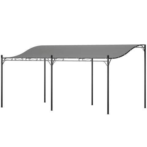 Rootz 3x5m Pergola - Garden Canopy - Outdoor Pavilion - Waterproof Tarpaulin - Metal Frame - 491cm x 298cm x 200/253cm - Stability & Elegance