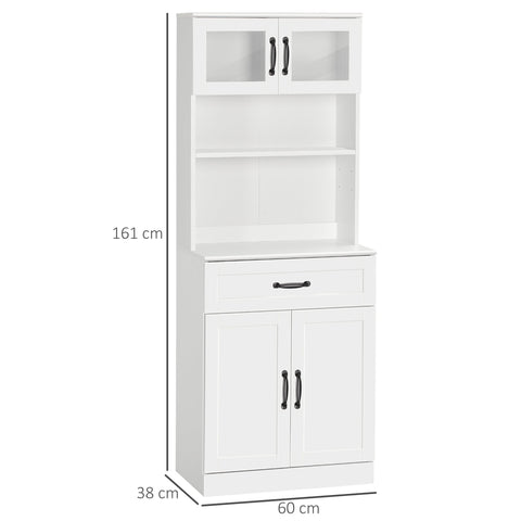 Rootz Buffing Cabinet - Kitchen Storage - Kitchen Shelf - Modern Elegance - 60 x 38 x 161 cm