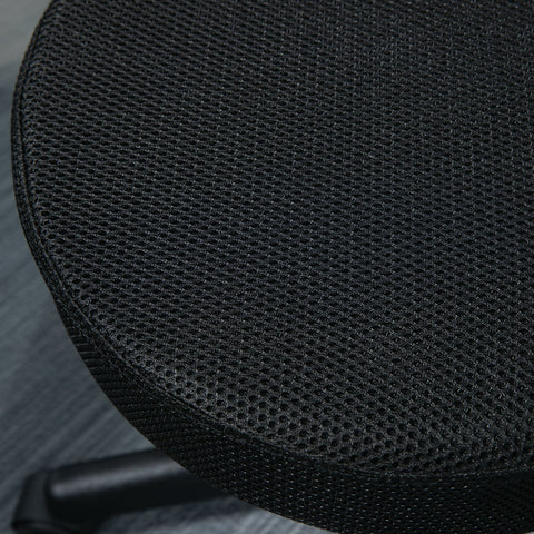 Rootz Rolling Stool for Massage - Height-Adjustable Swivel Stool - Rotating Office Seat - PU Leather - 42-54cm Adjustable Height - 35cm Diameter