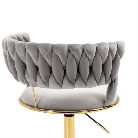 Rootz Velvet Office Chair - Swivel Chair - Ergonomic Chair - Maximum Comfort - 62cm x 62cm x 67cm