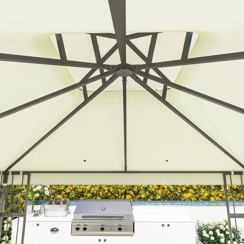 Rootz Garden Pavilion - Gazebo - Outdoor Canopy - UV30+ Protection - 3x3m - White